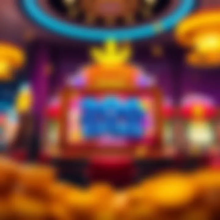 Illustration of a vibrant casino slot machine highlighting free spins promotion