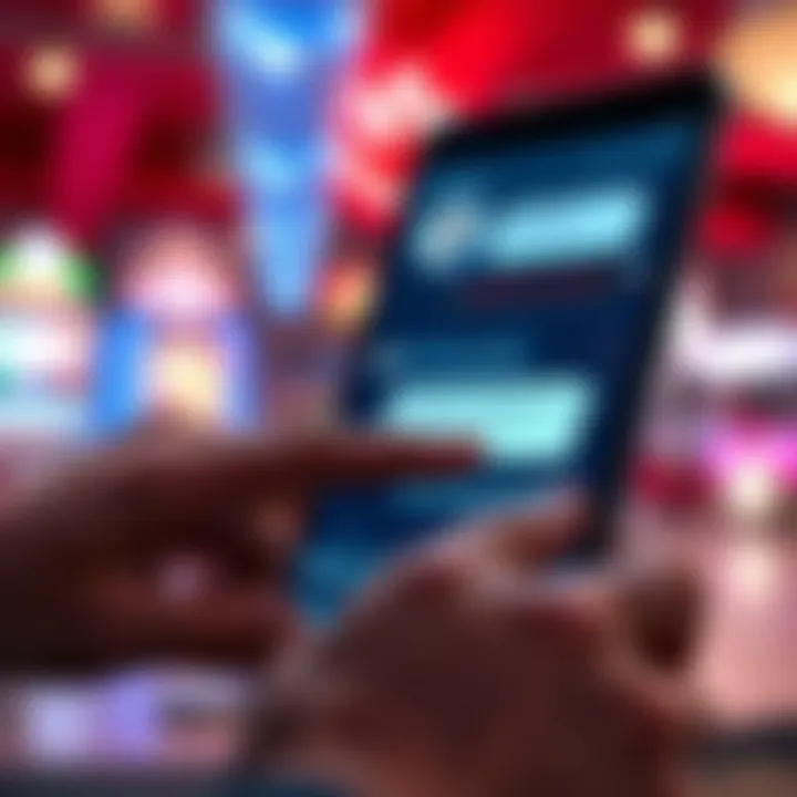 User interacting with live chat interface on a digital device for immediate assistance