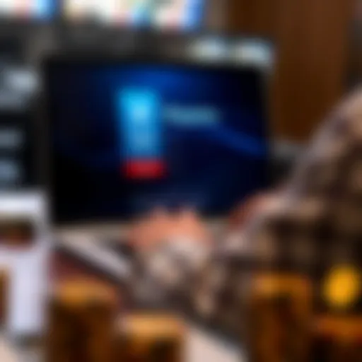 User accessing Playamo platform on a laptop with secure login interface