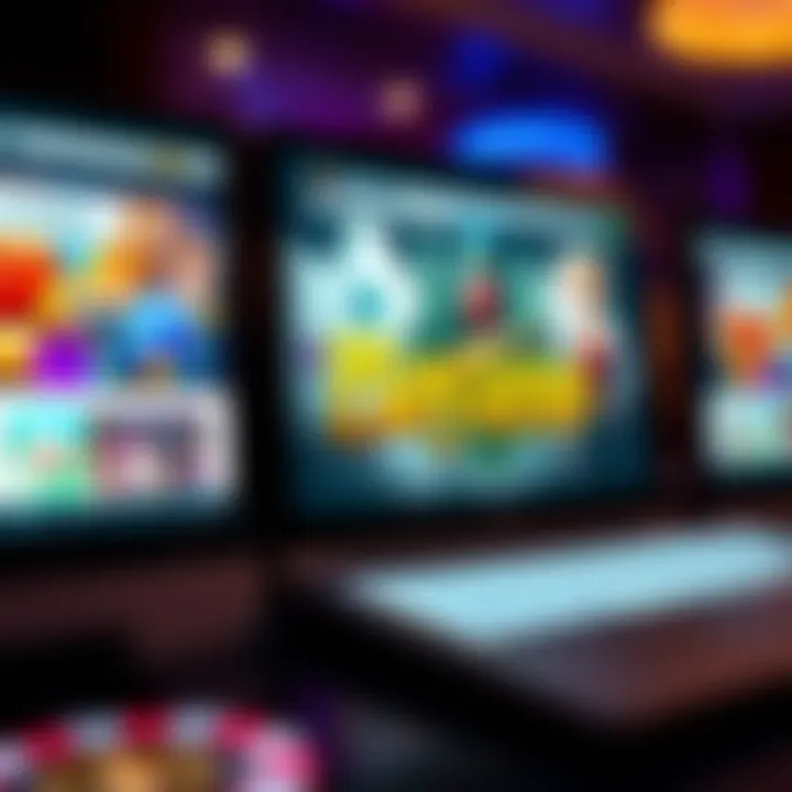 A digital representation of a secure online casino platform accessed through multiple web addresses