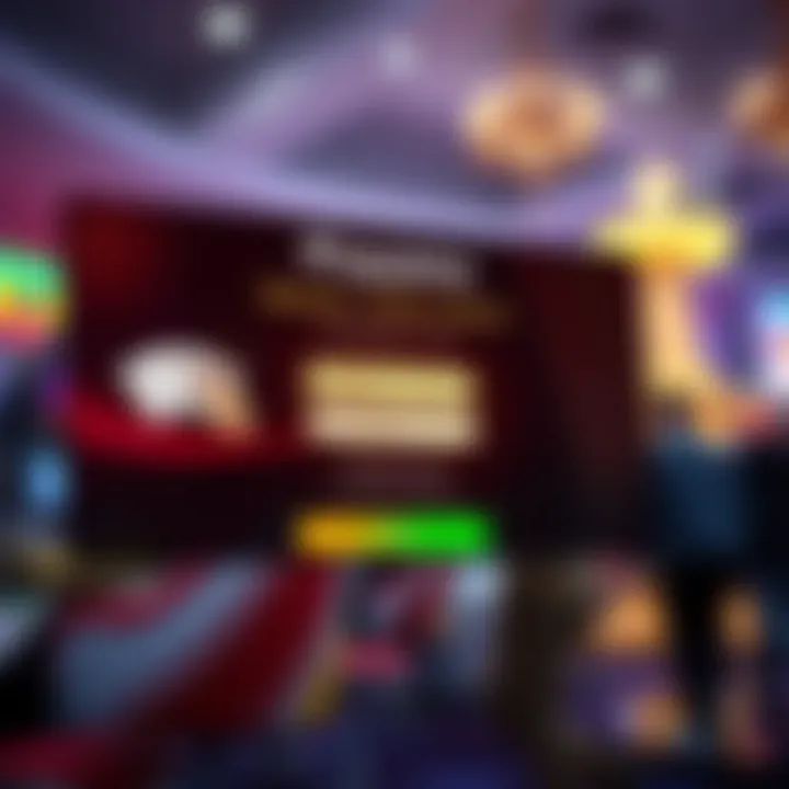 Illustration showing an online casino registration interface with bonus details highlighted for players