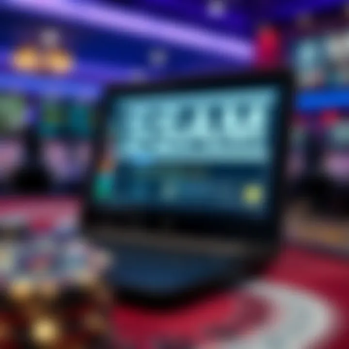 Illustration depicting detection of spam messages in an online casino environment