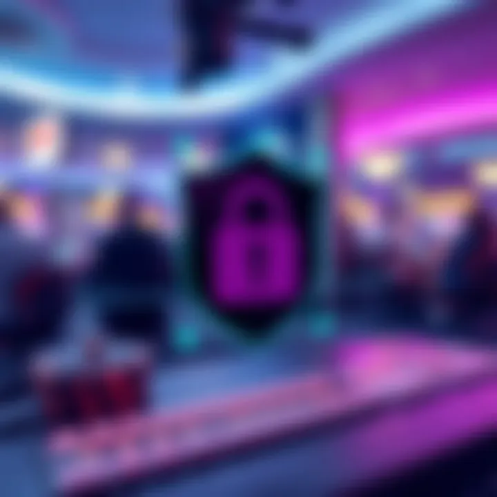 Graphic showing security measures to protect users from online casino scams