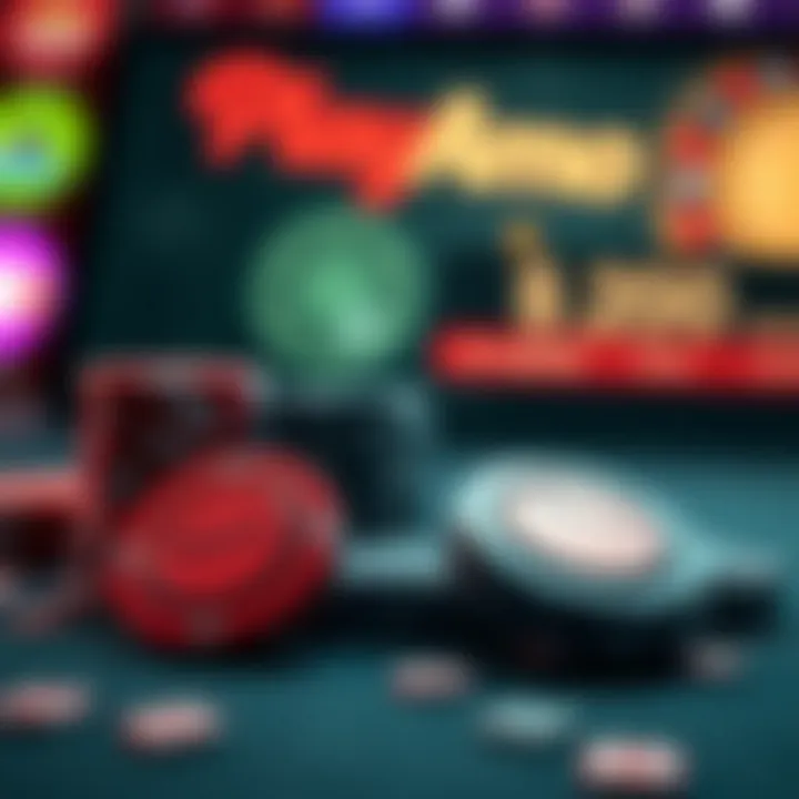 Illustration of digital promotional codes and casino chips symbolizing online casino bonuses