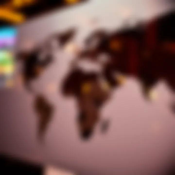 World map highlighting countries where Playamo casino is accessible