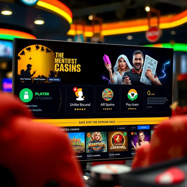 Gambling interface displaying user reviews and security features for informed decision making