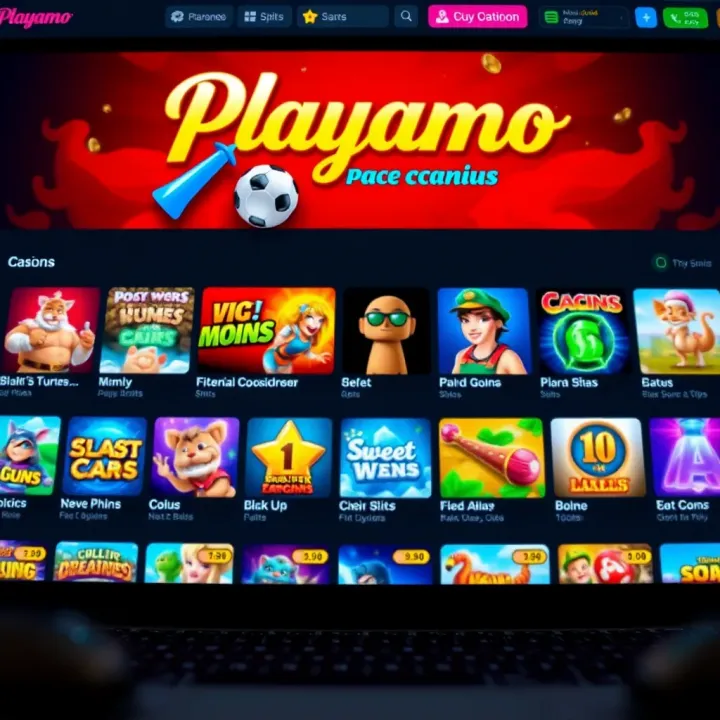 Vibrant online casino interface showcasing diverse slot games and user-friendly navigation