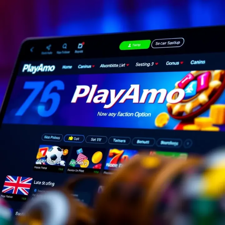 PlayAmo Bonuses and Secure Transaction Options Secure online payment methods and bonus offers highlighted on a casino website