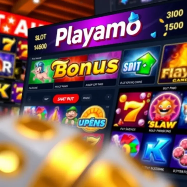 Display of popular slot titles with high payout rates and bonus features on Playamo Casino platform