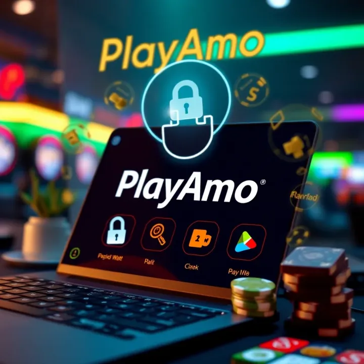 PlayAmo Casino Payment Security and Options Overview Secure online transaction with digital wallet and payment icons