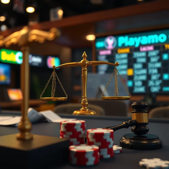 Regulatory framework illustration showing Australian online gambling laws and compliance