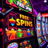 Colorful online slot machine screen showing free spins bonus round in action