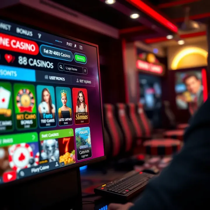 Interface of a secure online casino platform displaying bonus offers and user-friendly navigation