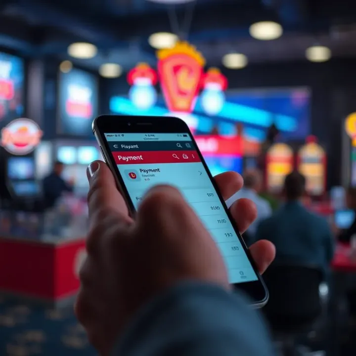 User navigating payment options within the Playamo app on a smartphone