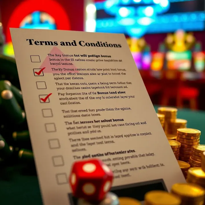 Key Terms and Conditions for Playamo Bonus Utilization Illustration of a checklist highlighting key terms and conditions for online casino promotions