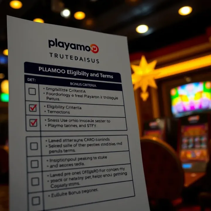 Overview of Playamo Bonus Eligibility and Terms Checklist highlighting eligibility criteria and bonus terms for Playamo promotions