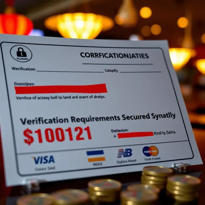 Visual representation of verification documents and secure transaction symbols