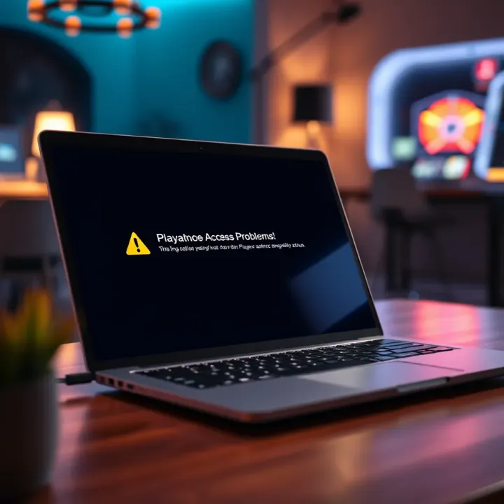 A laptop screen displaying an error message indicating site unavailability