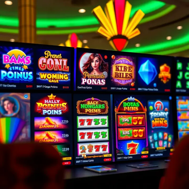Colorful selection of online pokies games displayed on a digital casino interface