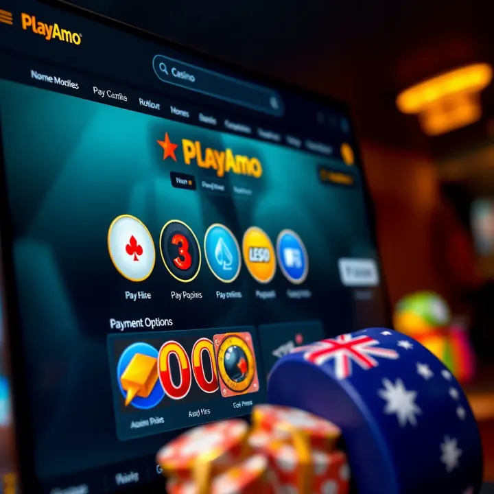 User-friendly casino website featuring payment icons and Australian flag accents