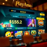 PlayAmo Casino interface displaying bonus offer and game selection