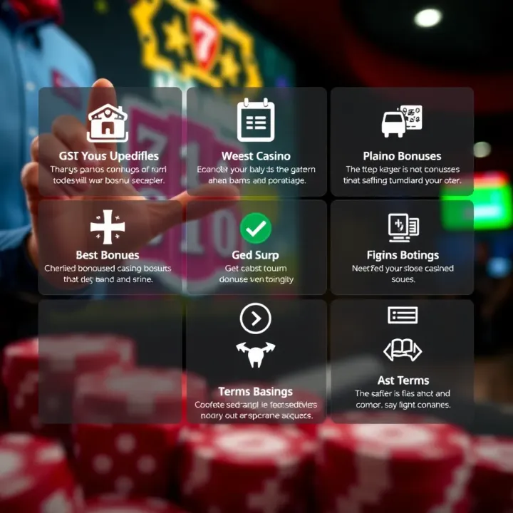 Types of Bonuses and Safety Tips for PlayAmo Promotions Visual representation of various types of casino bonuses available at PlayAmo with safety and terms icons