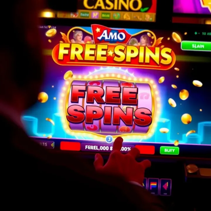 Graphic depicting a player accessing bonus rewards on a digital casino platform with emphasis on claiming free spins