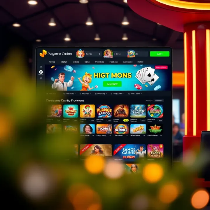 Explore Playamo Casino's Extensive Game Selection and Promotions Vibrant Playamo Casino interface showcasing diverse gaming options and exciting promotions