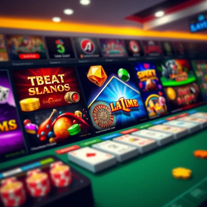 Diverse Game Selection at Playamo Casino Vibrant online casino interface showcasing diverse slot and table games