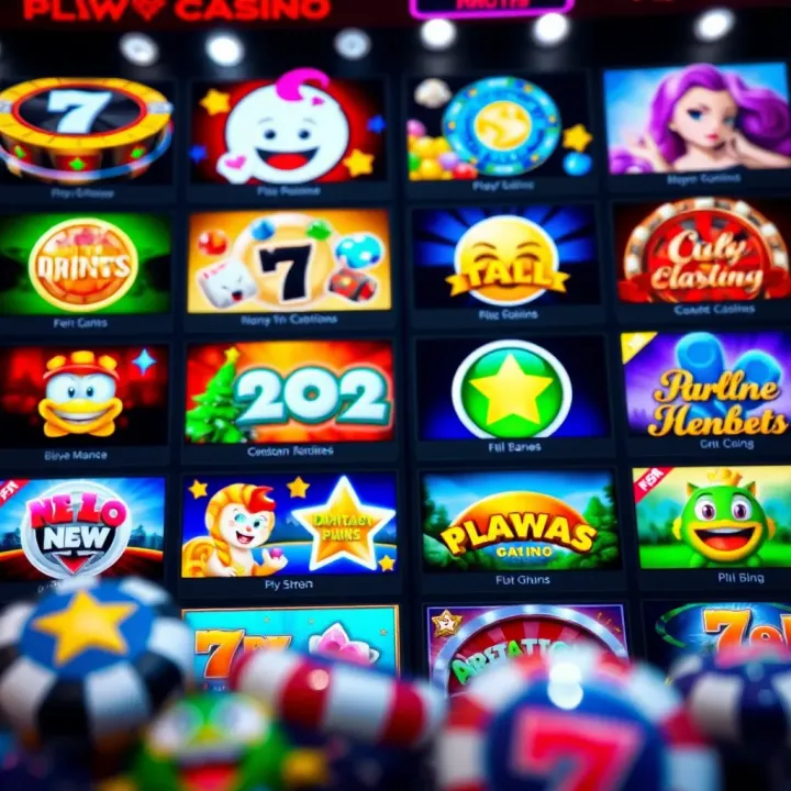 Diverse Game Selection at Playamo Casino Colourful casino game icons representing variety of entertainment options available at Playamo Casino