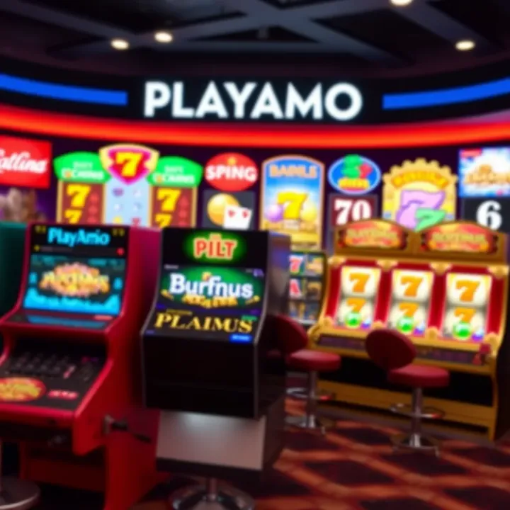 Colorful digital slots and card games available at Playamo Casino