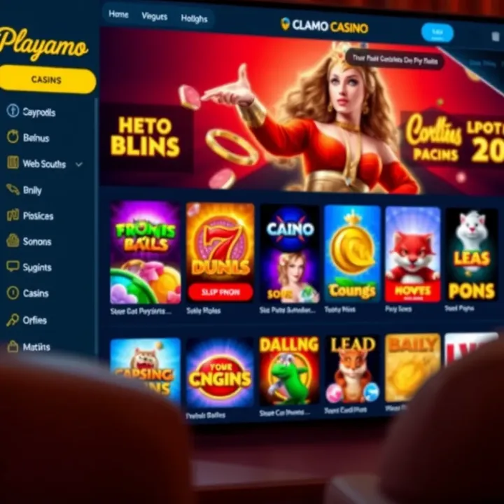Vibrant online casino interface showcasing diverse slot games and user-friendly navigation