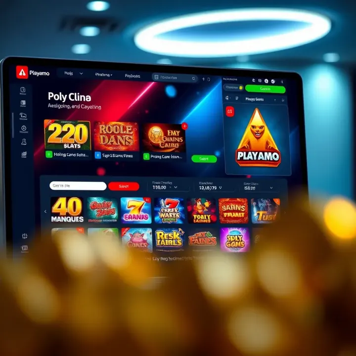 Online casino interface showcasing diverse slot games and intuitive navigation