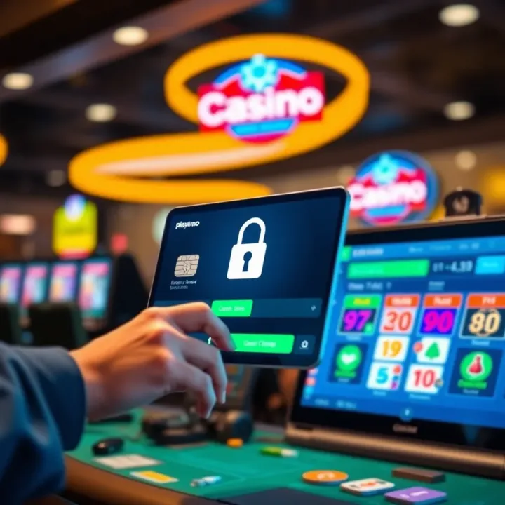 Secure Transactions Using E-Wallets at PlayAmo Illustration of secure e-wallet transaction in online gaming environment highlighting safety