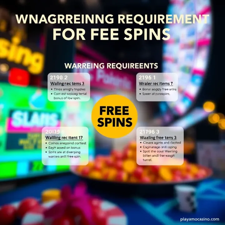 Diagram showing wagering requirements and bonus terms associated with free spins