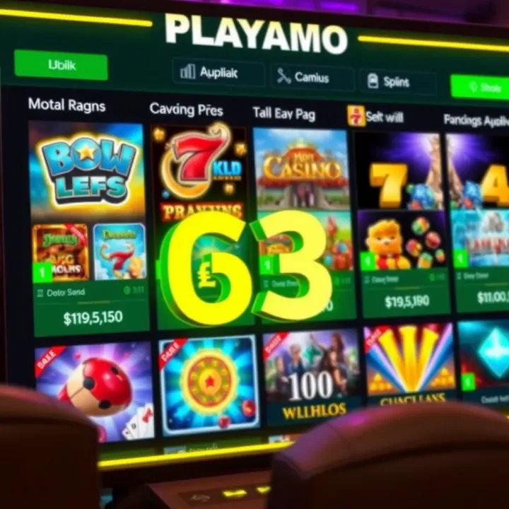 Display of popular casino games including slots and table games with Australian dollar currency symbols