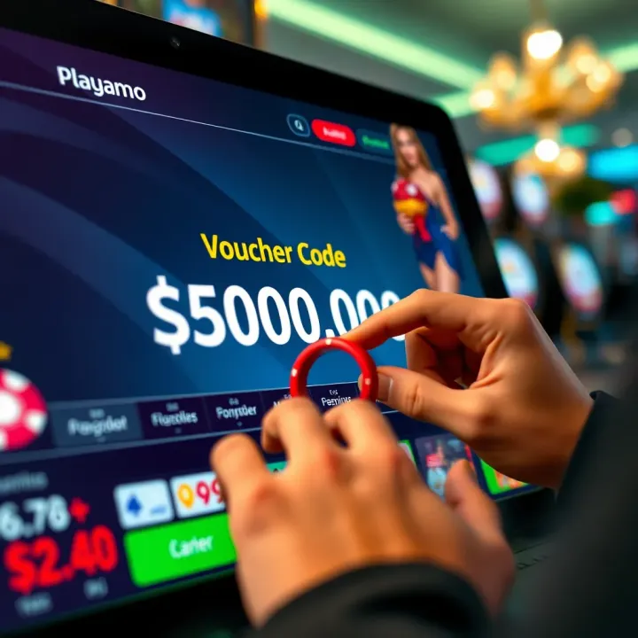 Activating Bonus Offers with Voucher Codes on Gaming Platforms Visual representation of using a voucher code on a gaming platform interface showing bonus activation