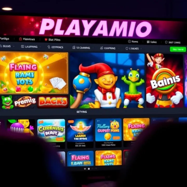 Vibrant online casino interface showcasing diverse slot games with colorful graphics and intuitive design