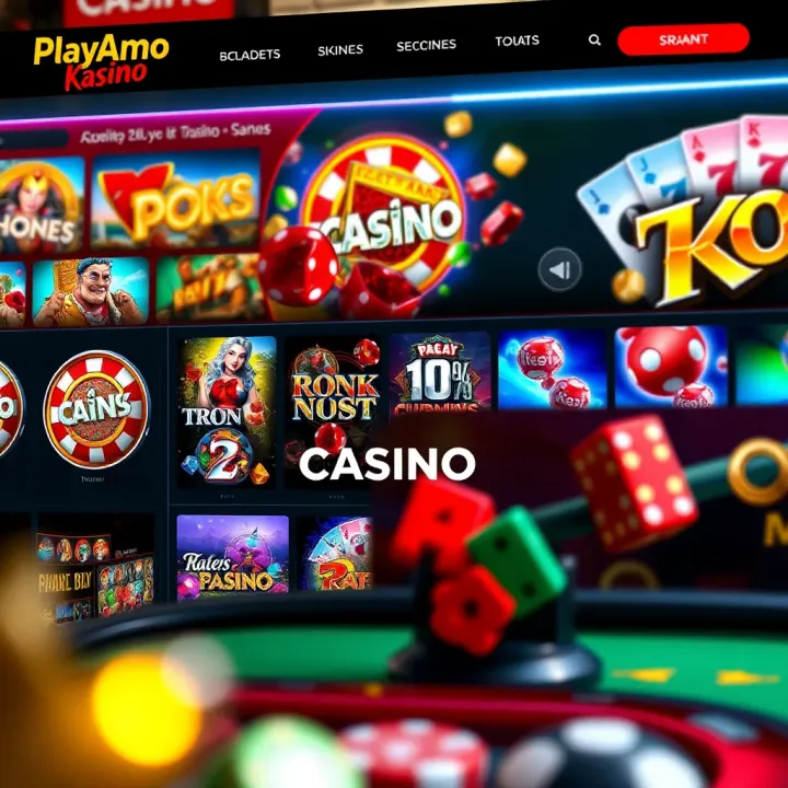 Diverse selection of online casino games including slots and table games