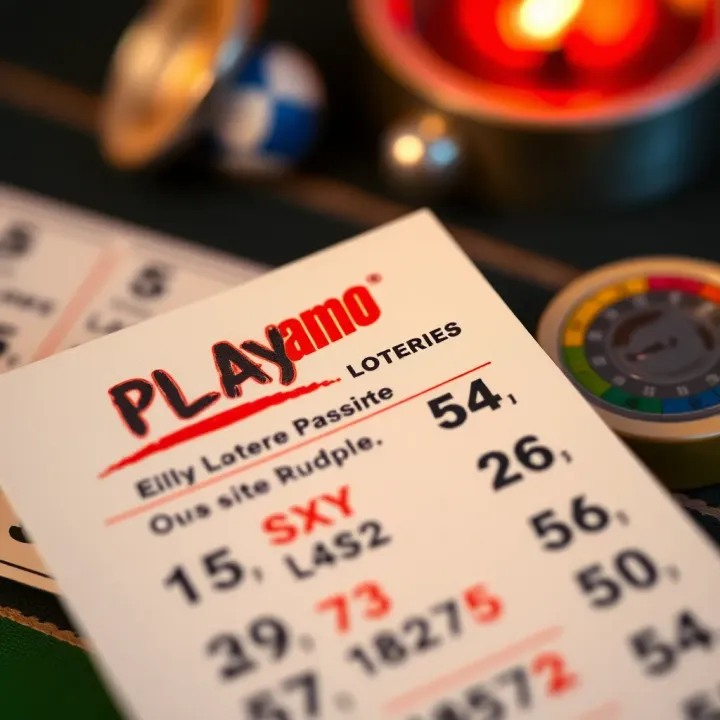 Close-up view of a Playamo lottery ticket displaying various numbers and symbols