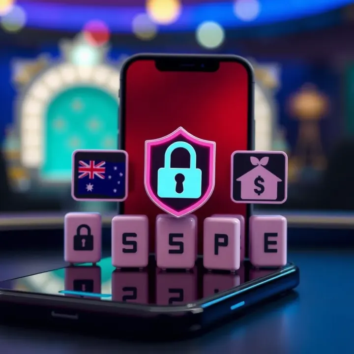 Secure Payment Methods at PlayAmo Mobile Casino Secure payment options icons with a mobile device background symbolizing safe transactions