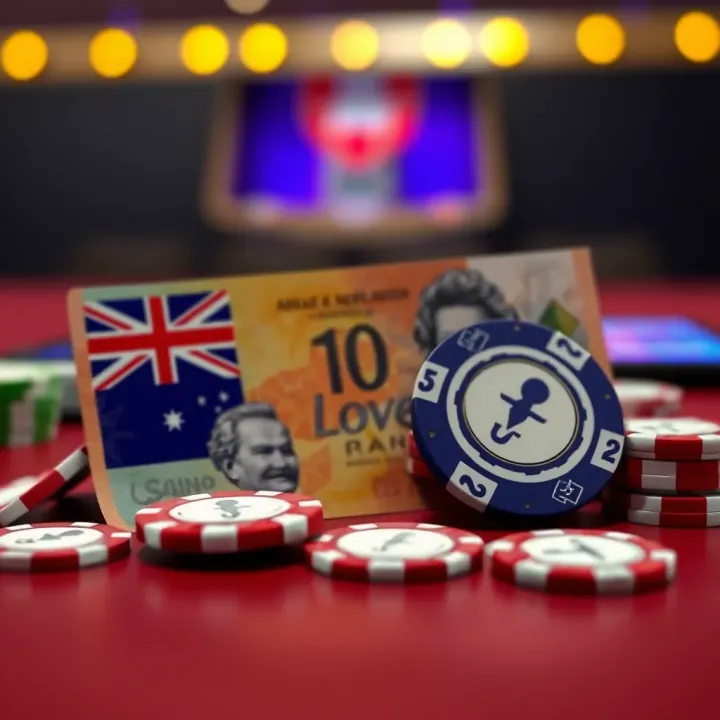 Australian currency and casino chips illustrating no deposit bonus advantage