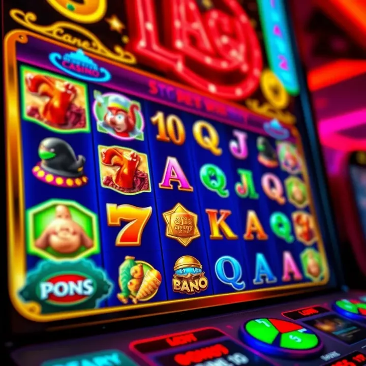 Colorful digital slots interface highlighting bonus features and vibrant symbols