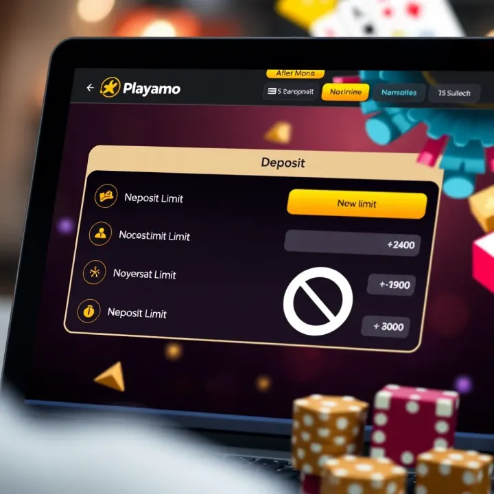 Playamo's No Deposit Limit Policy Overview Online casino interface showing deposit options with no limit indicator