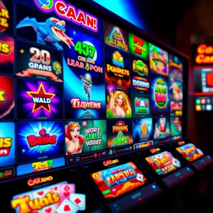 Colorful interface showing a variety of casino games available at PlayAmo for Australian players