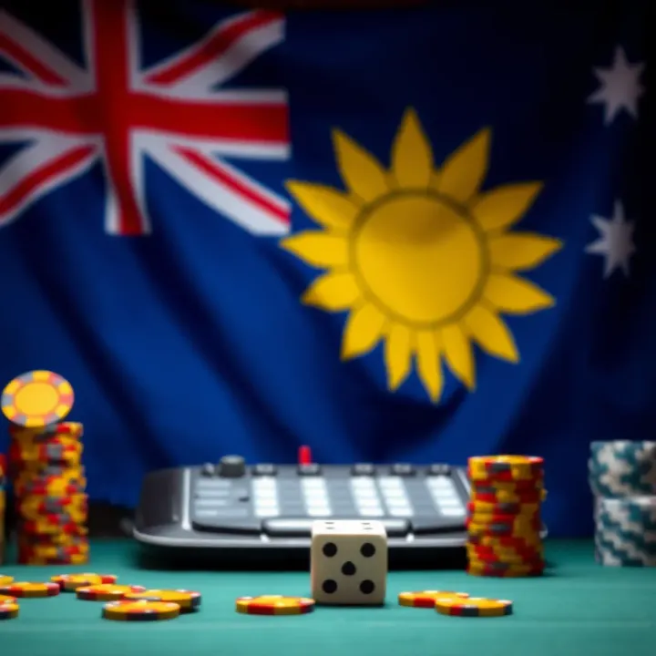 Safe and responsible online gaming with Australian flag background