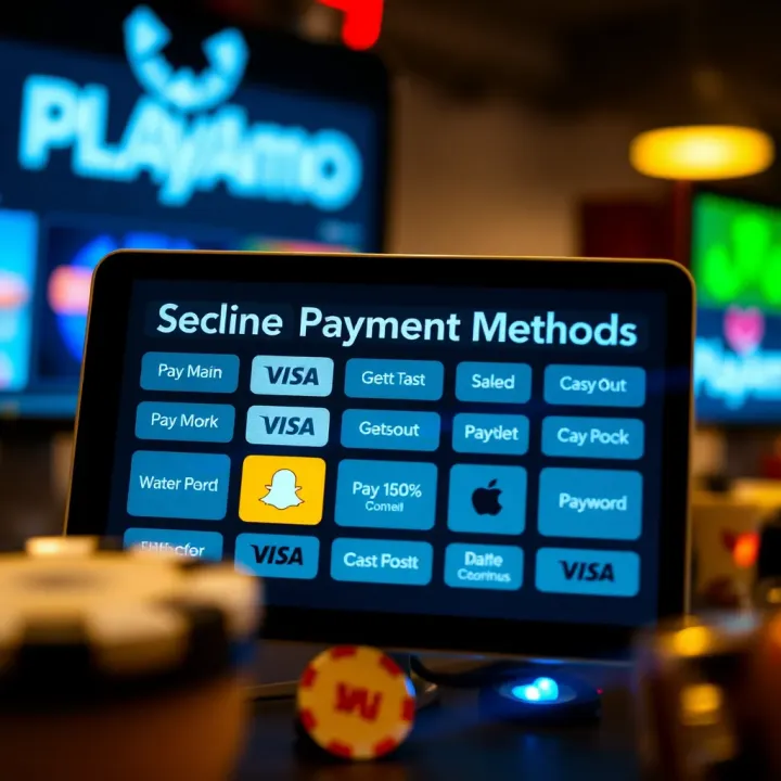 Illustration of various secure online payment options suitable for casino withdrawals
