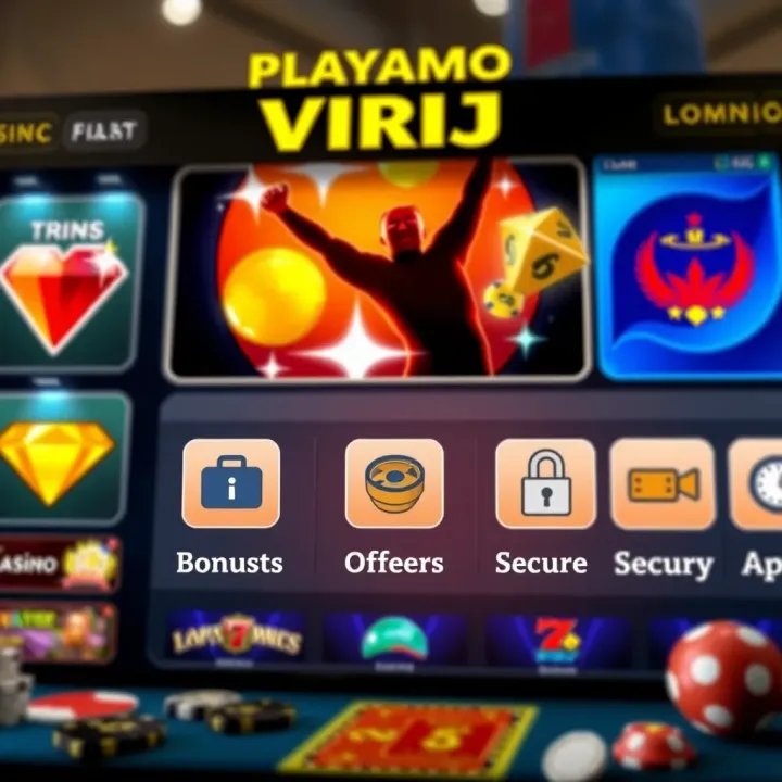 Visual representation of bonus offers and secure transaction icons on Playamo Vrij platform