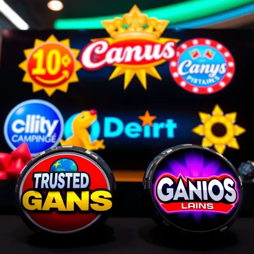 Collection of popular Australian pokies game logos and icons representing different game developers