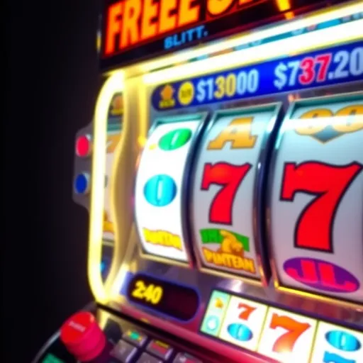 Digital slot machine with spinning reels showing winning combination